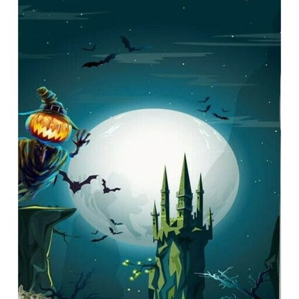 New Halloween scene wall tapestry hanging
